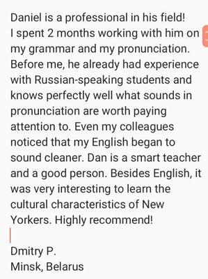 Accent Reduction and Business English for speakers of Russian and Slavic languages.