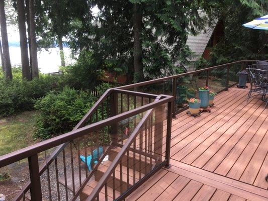 Trex Decking, with Western Clearview glass railing