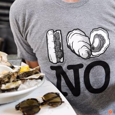 All things NOLA! Jeantherapy po-boy + oyster love J-Tee now available! Pair with locally designed Krewe Du Optic shades + St. Roch oysters