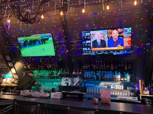 Great bar setup and great lights!