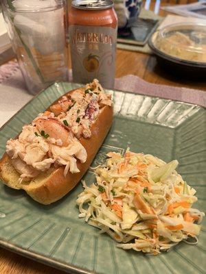 Cold Lobster roll sold at Community Shellfish