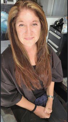 Hair-color and highlights using Olaplex by Sharon Solano