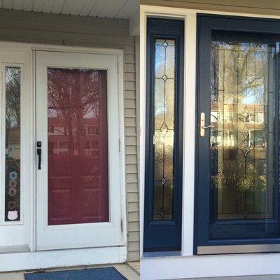 Old front door/new front door.