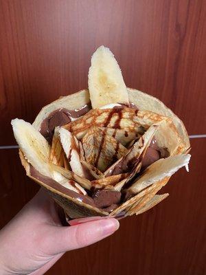 1. Banana Chocolate Crepe