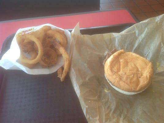 Double burger and rings