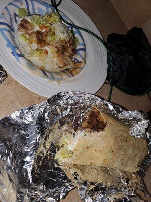 California burrito & chicken sope