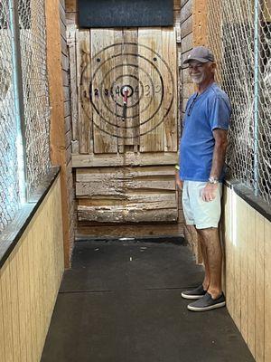 My husband got a bullseye!