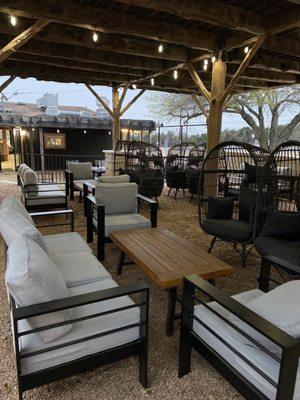 Covered outdoor Seating for large groups