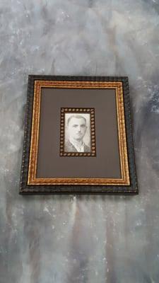 A photo I had framed at Peter V's Framing of my grandfather. It looks stunning!! Very happy!!