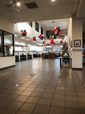 Inside the dealership