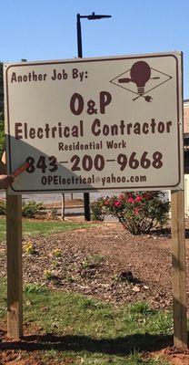 Another job by O&P Electrical inc