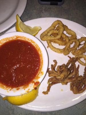 Calamari, better places for this in this town. Chewy! Not the best