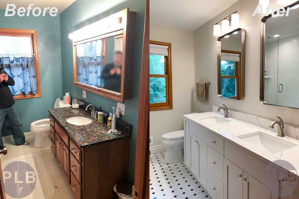 Before and After of a Bathroom Remodel