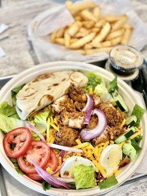 Crispy chicken BLT salad