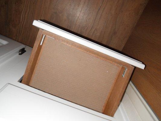 Bathroom Drawer falling out of slot for over one year; and never fixed.