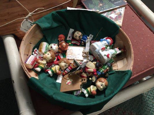 Sad, little basket of random ornaments