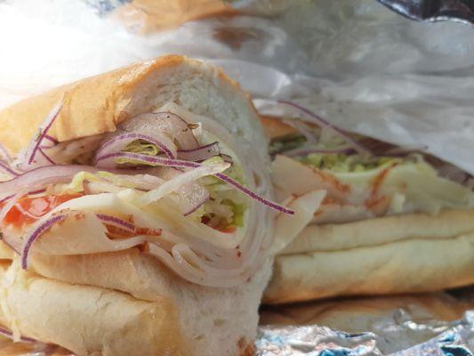 Turkey and cheese hoagie