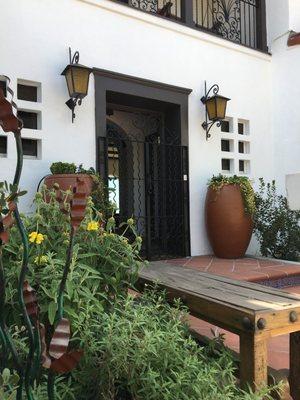 Los Feliz – The front yard and entrance to this Spanish Colonial Residence was redesigned for a safer and more gracious sense of arrival.