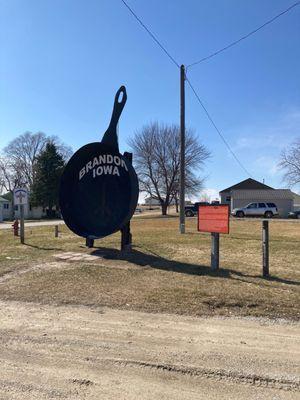 Beautiful day to see Iowa's Largest Fryin' Pan!