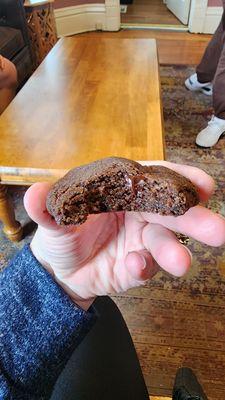 Double chocolate cookie. $2.50 April 2024