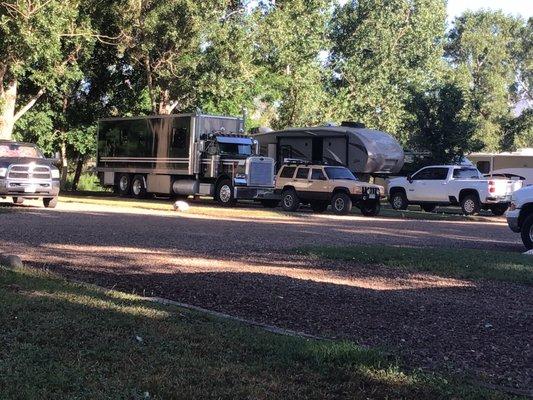 Cool Rv from a semi.  River spot