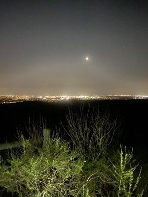 Moonlit night on the summit