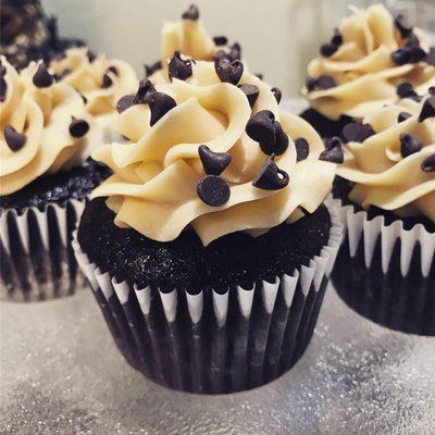 Chocolate Cookie Dough Cupcake