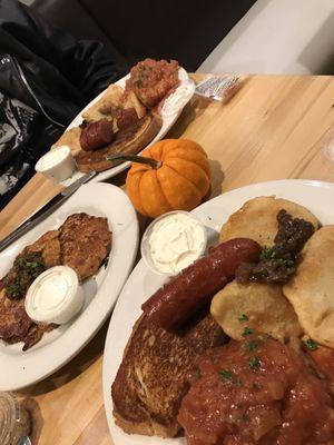 Our Kiev Platters... Plus potato pancakes  Kiev Platter