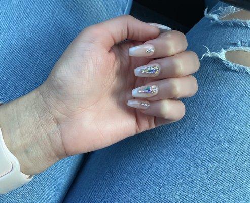 Had my nails done by Lauryn. They came out so pretty and just what I wanted.