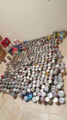 600 food items raised for our local food bank