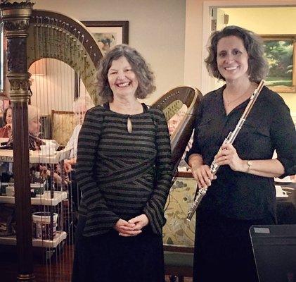 Flute & Harp performance at Morningside Assisted Living