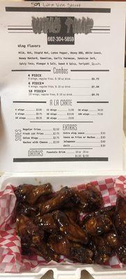 20 piece honey barbecue wing