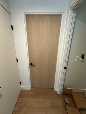 Flush white oak installation