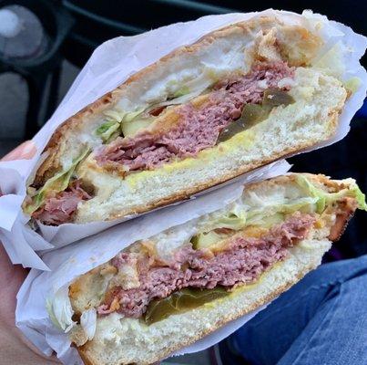 Hot Pastrami Sandwich ($10.49 + $1 Cheddar)- 3.5/5 stars