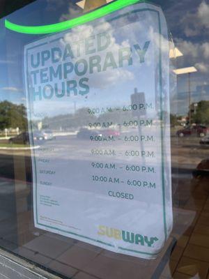 INCORRECT STORE HOURS!