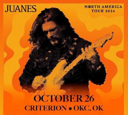 Juana's October 26th: $49.50 &   Tickets here    https://criterionokc.com/