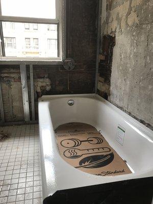 Tub and shower installation