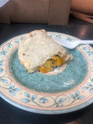 Yellow squash empanada is divine!!