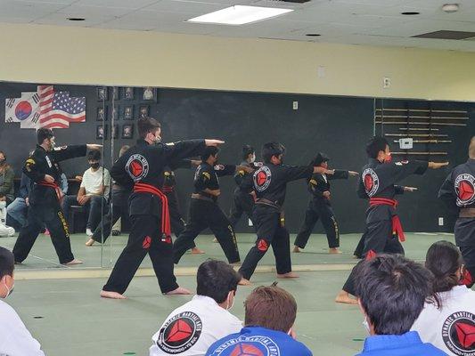 Belt Test and these kids work hard to accomplish these life lessons....Best place in Orange County!!