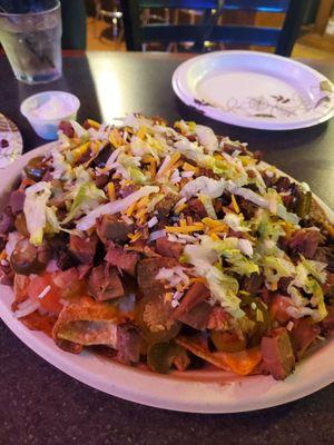 Nachos with brisket