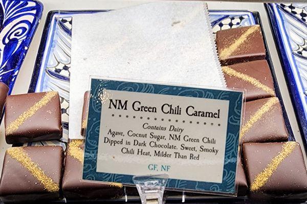 New Mexico Green Chili Caramel $3.50 October 2024