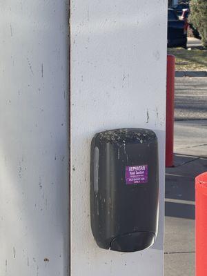 Feeces on the hand sanitizers