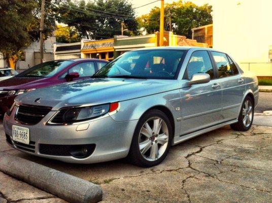 Hot Rod Saab just repaired T European Motors.