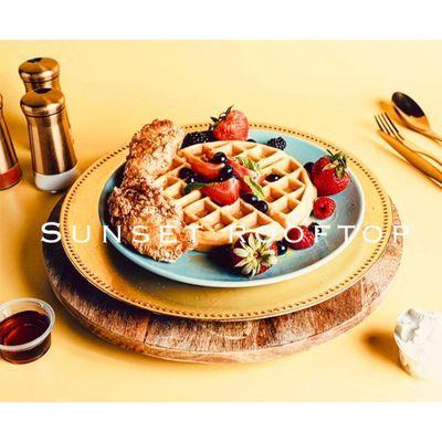 our signature chicken and waffle