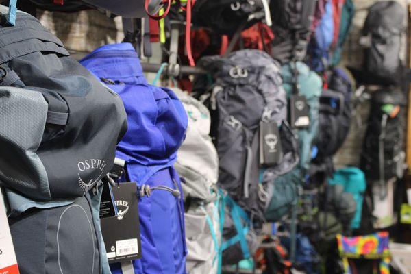 Backpacks from every major brand including Osprey, Gregory & The North Face