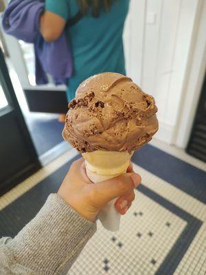 Mexican Chocolate Ice cream in a cake cone