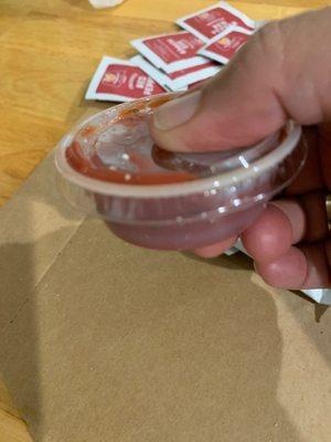 A tablespoon of Marinara- .59 cent for an extra serving made my own.