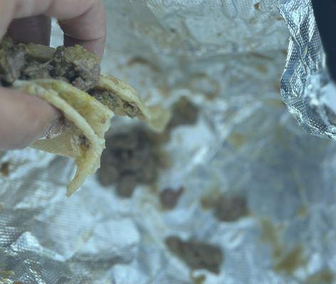 Carne Asada taco...well what's left of it haha!