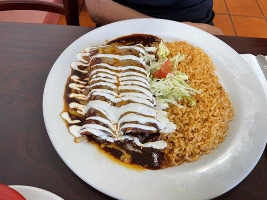 Beef Enchiladas-double Rice