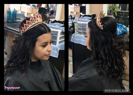 Quinceañera updo